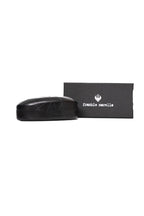 Black Metallic Men's Eyeglass Frame