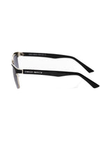 Black Metallic Fibre Men Sunglasses