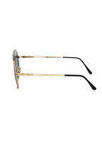 Black Metallic Men's Sunglass Shield
