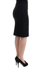 Black Straight Pencil Skirt