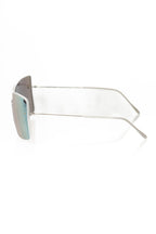 Silver Metallic Fiber Women Sunglasses