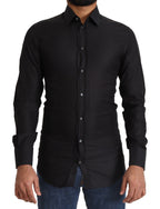 Black GOLD Cotton Slim Dress Formal Shirt
