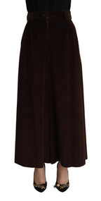 Bordeaux Corduroy Cotton Trouser Wide Leg Pants