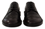 Purple Leather Oxford Wingtip Formal Shoes