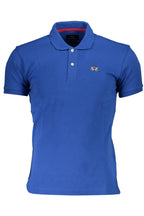 Blue Cotton Polo Shirt
