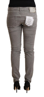 Light Gray Washed Cotton Slim Fit Denim Jeans