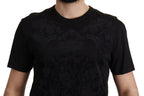 Black DG Baroque Cotton Crewneck T-shirt