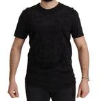 Black DG Baroque Cotton Crewneck T-shirt