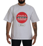 White Amor Heart Cotton Crewneck T-shirt