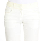 White Striped Straight Fit Pants