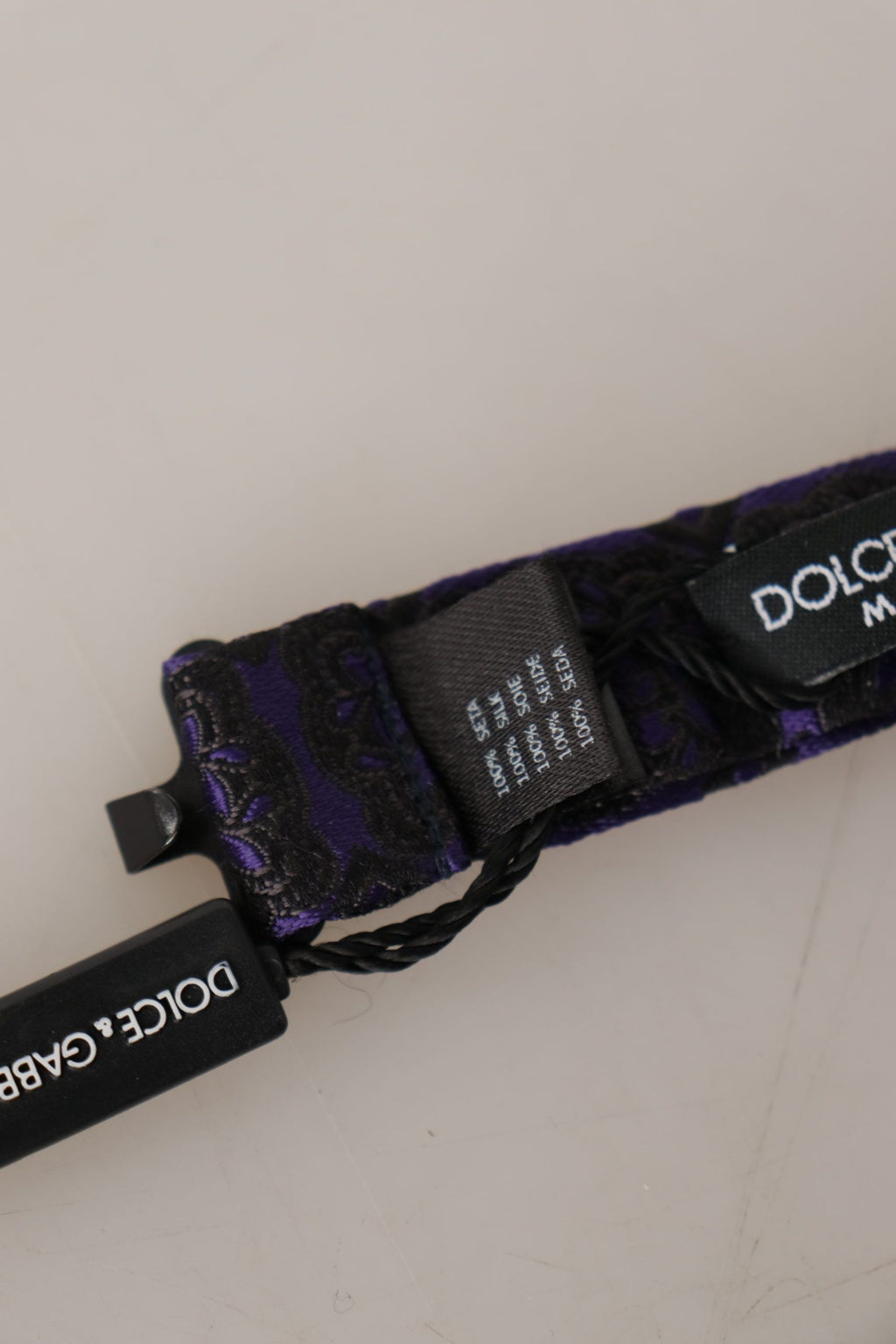 Blue Geometric Silk Adjustable Neck Papillon Tie