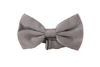 Gray 100% Silk Adjustable Neck Papillon Tie