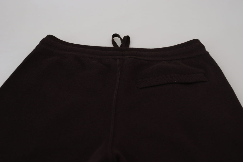 Brown Cashmere Trousers Bottoms Drawstring Pants