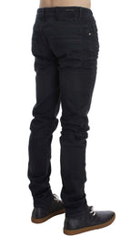 Gray Cotton Stretch Slim Fit Jeans