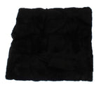 Black Weasel Fur Crochet Hood Scarf Hat