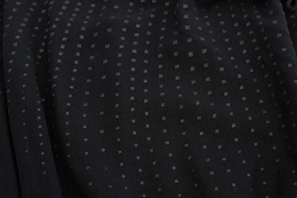 Black Neck Wrap Top Blouse