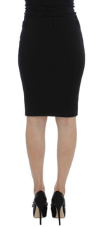 Black Straight Pencil Skirt