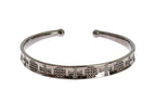 Gray Rhodium 925 Silver Bangle Bracelet