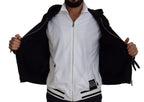 Black Polyester Hooded Full Zip Jacket