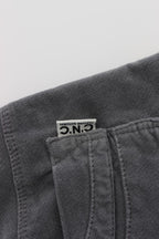 Gray Cotton Super Slim Corduroys Jeans