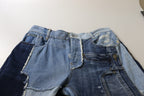 Multicolor Patchwork High Waist Denim Jeans