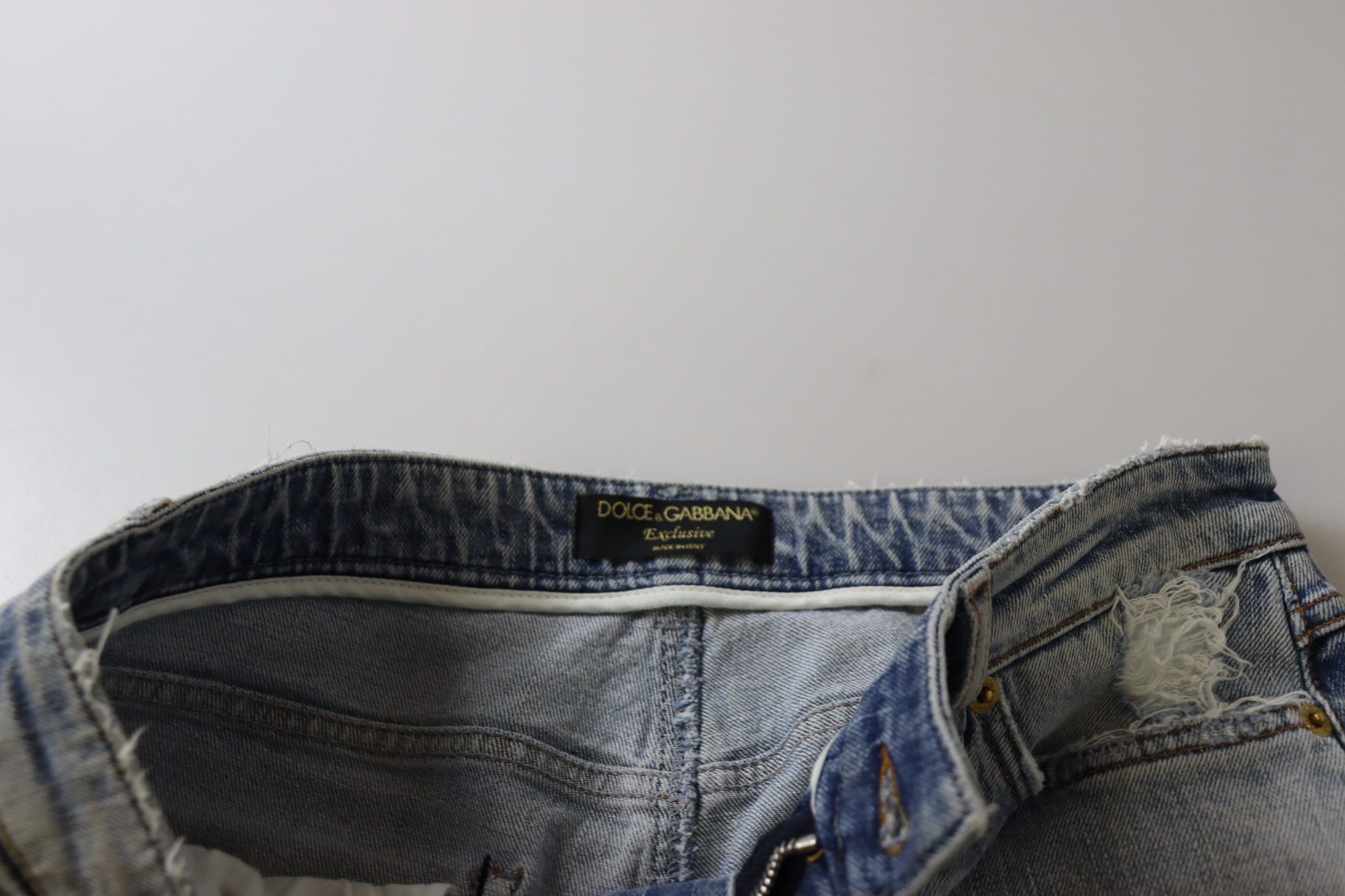 Blue Cotton Stretch Skinny Low Waist Denim Jeans