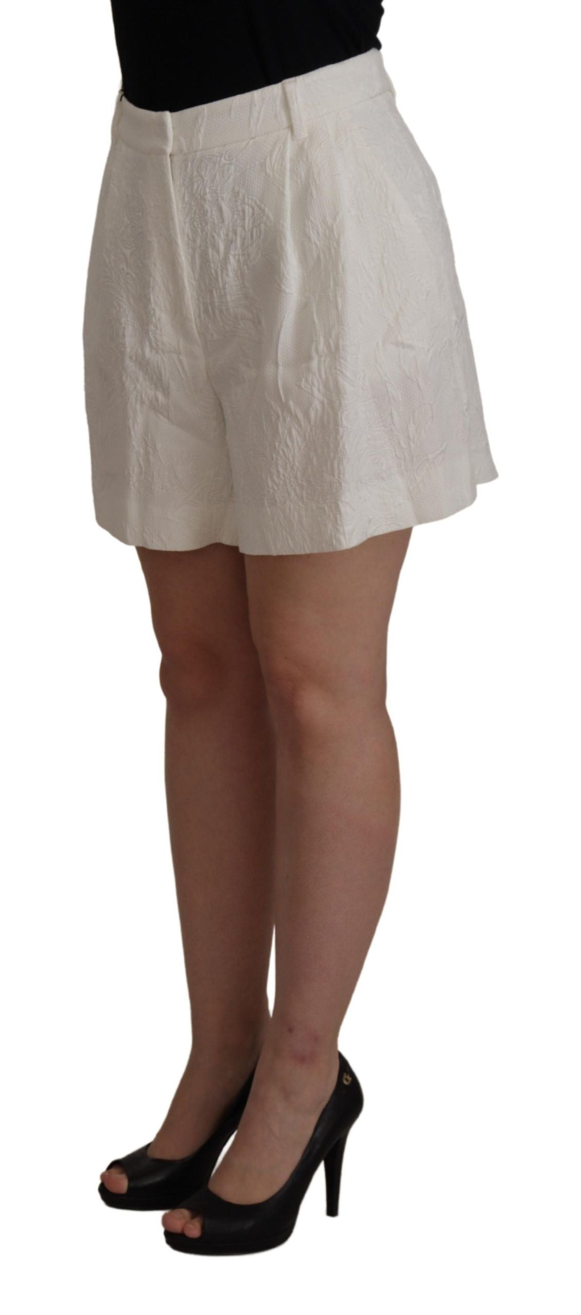 White High Waist Culotte Cotton Shorts
