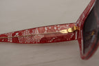 Red Lace Acetate Rectangle Shades DG4231Sunglasses