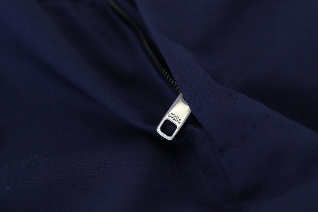 Blue Linen Cotton Slim Trousers Chinos Pants