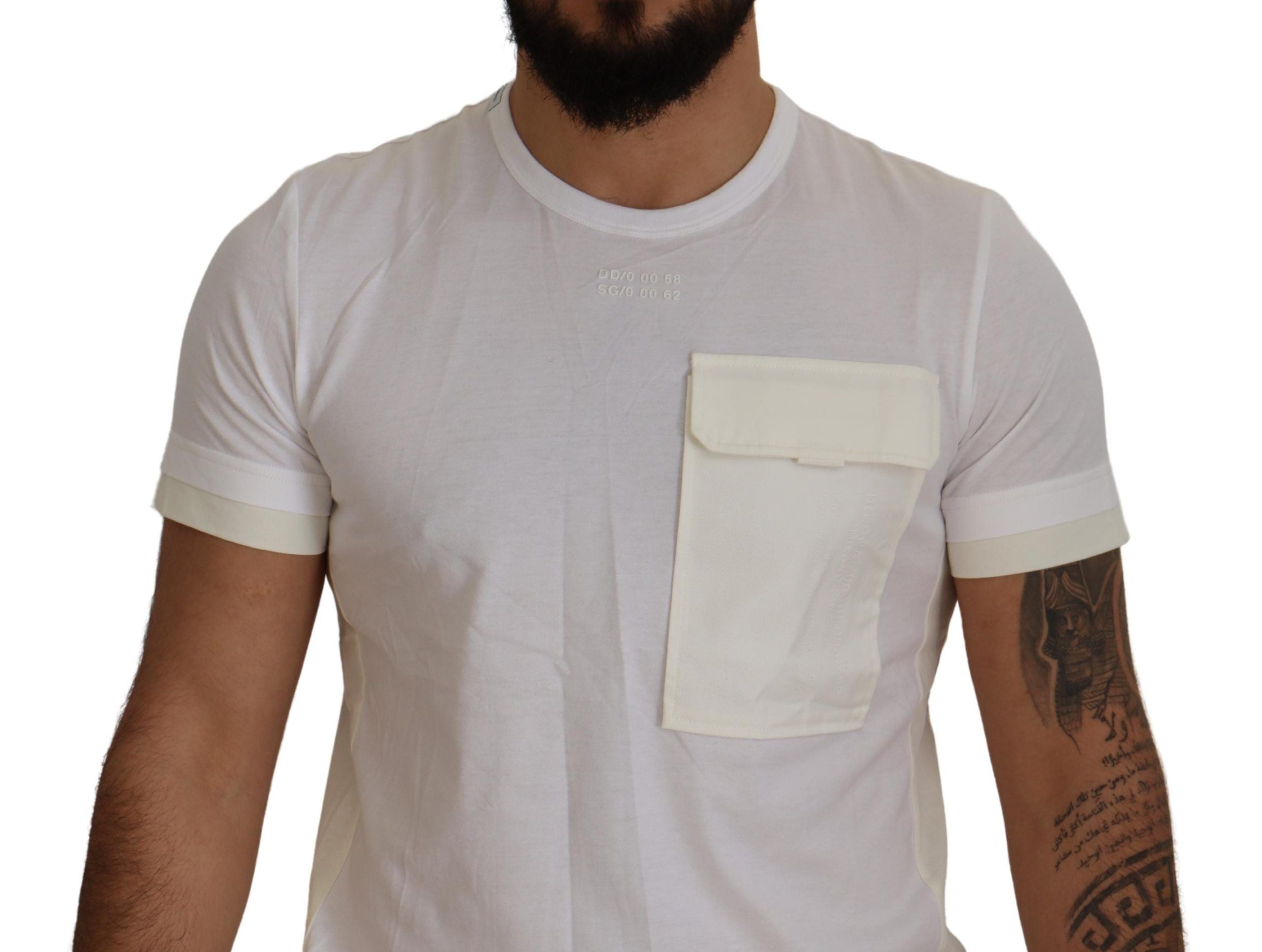 White Flap Pocket Short Sleeves T-shirt