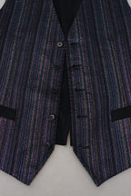 Multicolor Polyester Waistcoat Dress Formal Vest