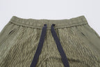 Green Striped Cargo Zipper Leg Men Trouser Pants