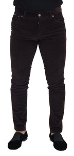 Brown Corduroy Men Casual Trouser Pants