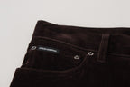 Brown Corduroy Men Casual Trouser Pants