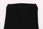Black Slim Fit Women Cashmere Pants