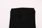 Black Slim Fit Women Cashmere Pants