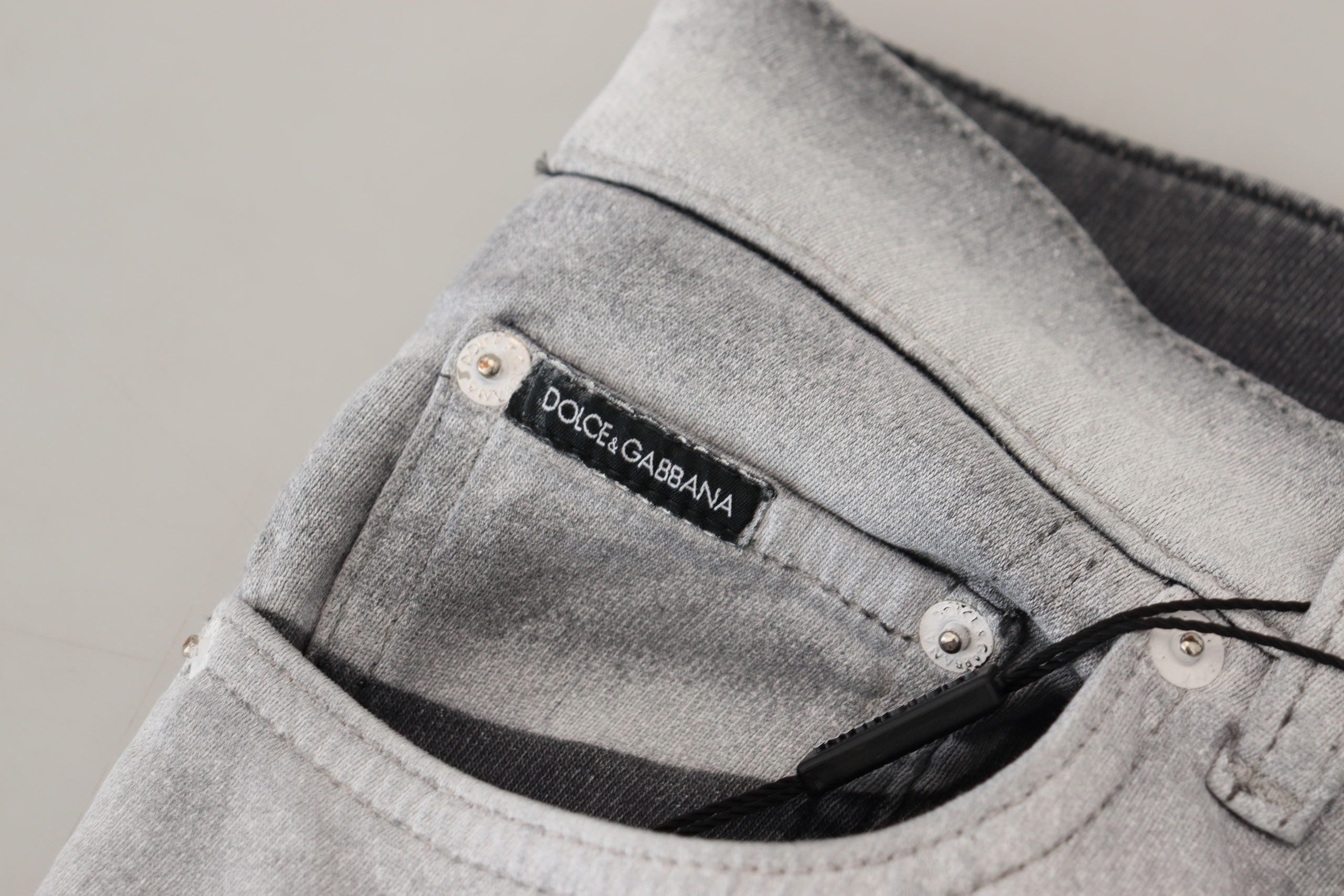 Gray Washed Skinny Men Denim Jeans