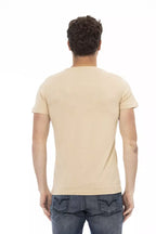 Beige Cotton Men's T-Shirt