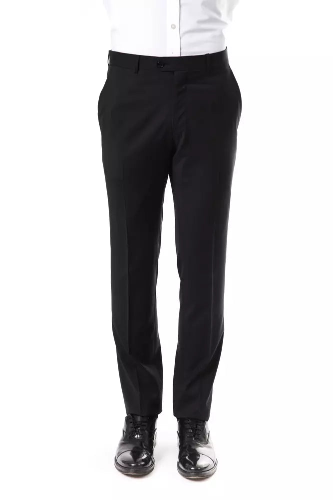 Gray Wool Men's Suit Pants