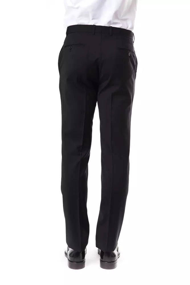 Gray Wool Men's Suit Pants