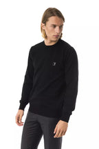 Black Merino Wool Men's Sweater