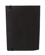 Black Leather Bifold Travel Holder Logo Wallet