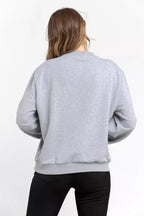 Gray Cotton Women Sweatshirt