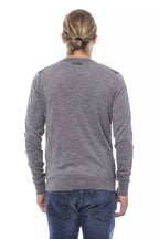Gray Wool Men's Cardigan