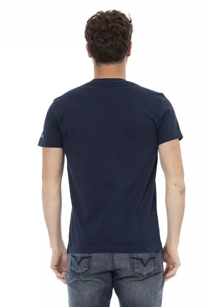 Blue Cotton Men's T-Shirt