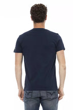 Blue Cotton Men's T-Shirt