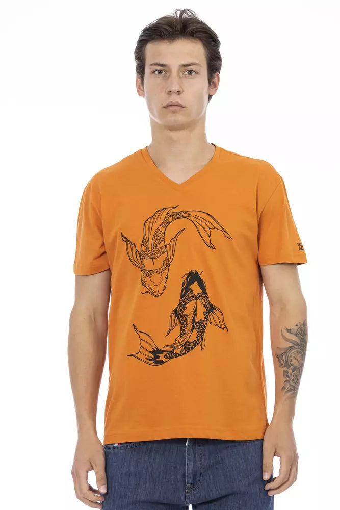 Orange Cotton Men's T-Shirt