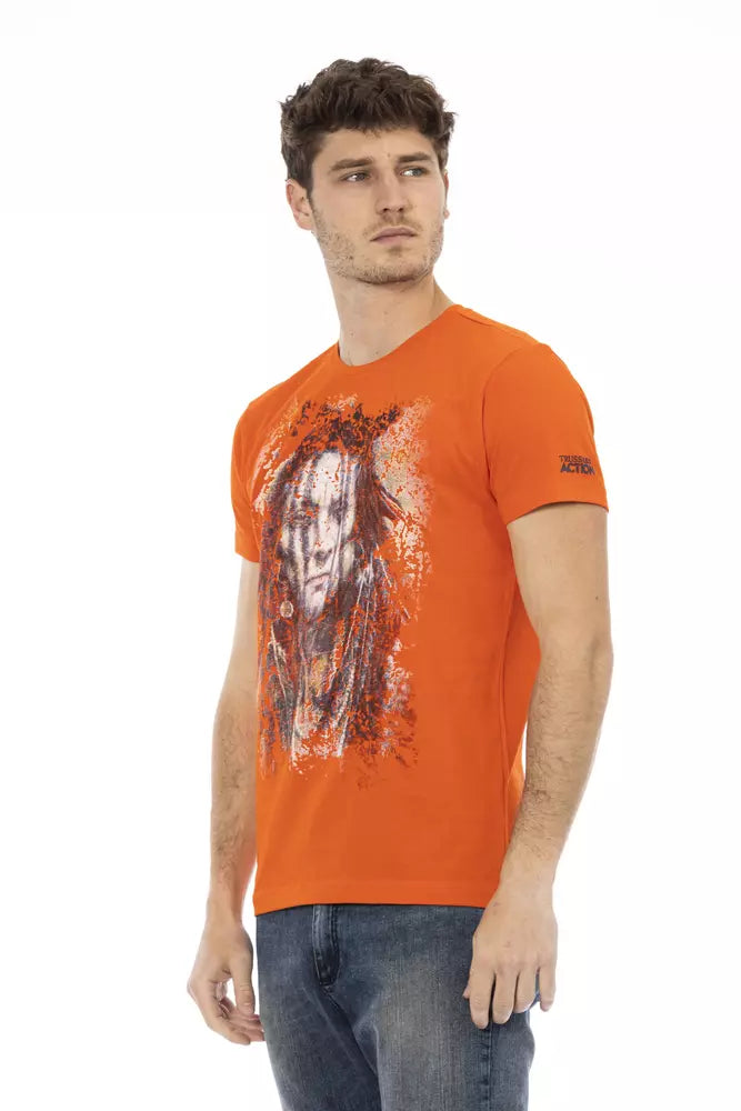 Orange Cotton Men's T-Shirt