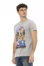 Gray Cotton Men T-Shirt