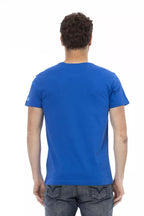 Blue Cotton Men's T-Shirt